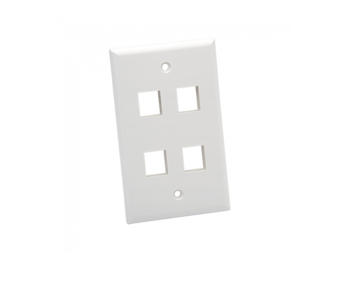 photo of 4 PORT SOLID WALL PLATES, WHITE, PLATINUM TOOLS, 25 PC INSTALLER PACK,  604WH-25